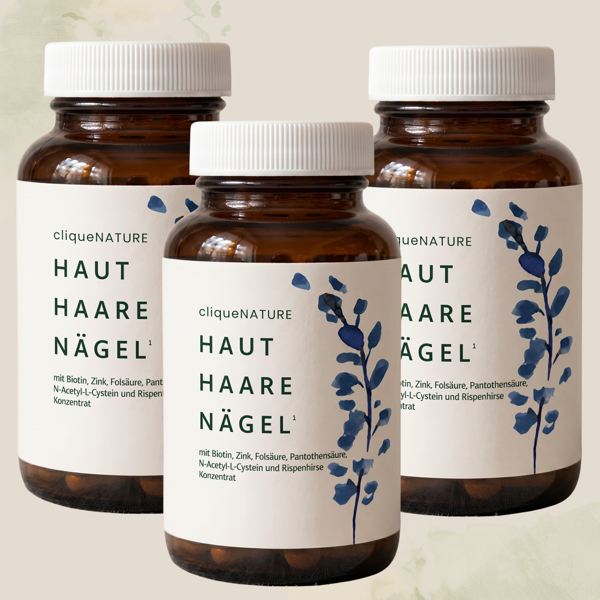 3er Bundle Haut Haare Nägel
